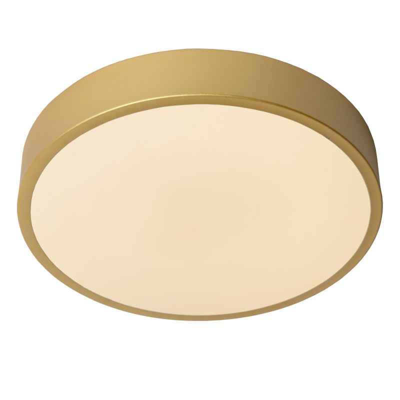 Lucide UNAR - Zapustené stropné svietidlo - Ø 30 cm - LED Rozm. - 1x18W 2700K - 3 StepDim - Matt Gold / Mosadz